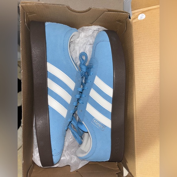 Adidas VL Court 2.0 - Light Blue and White - Picture 1 of 2